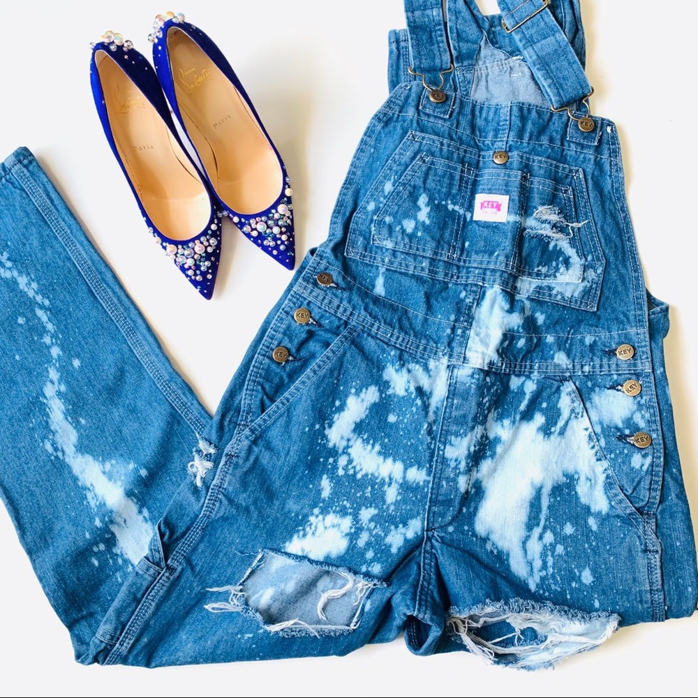 KEY IMPERIAL Distressed Jean Overalls